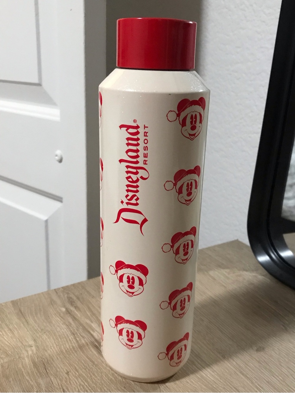 Disneyland Red & Cream Mickey Water Bottle